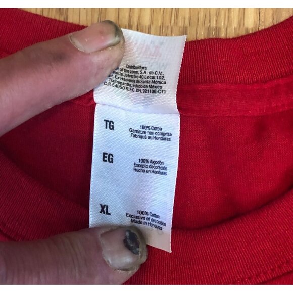 Hockey Night In Canada Red T-Shirt XL Fruit Of The Loom Cotton Mens Graphic Tee - Picture 4 of 8